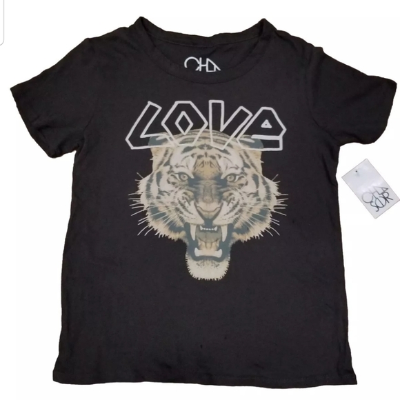 NWT Chaser Tiger Love Short Sleeve Brown T-Shirt Size XSmall - Picture 2 of 10